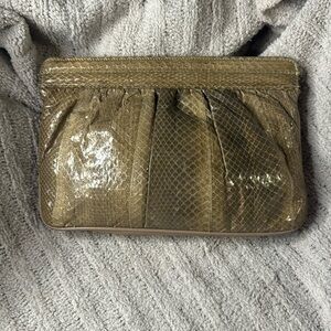 Vintage Genuine Snakeskin Clutch or Crossbody Bag “Aspects” Beautiful Condition